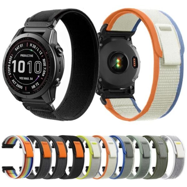 Loop Nylon Hook and Loop Fastener Quick Release Garmin Watch Strap