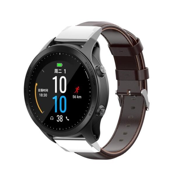 Waxed Calfskin Leather Garmin Watch Band